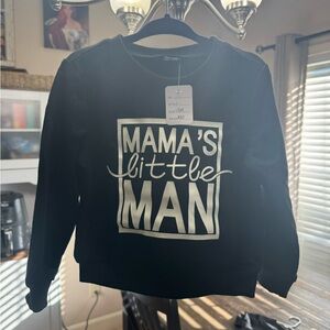 Mama's Little Man Black Sweater